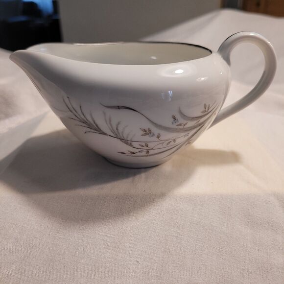 Castlecourt Fine China Sugar Bowl and Creamer - Wheat Harvest -Japan Silver Trim - Picture 10 of 12